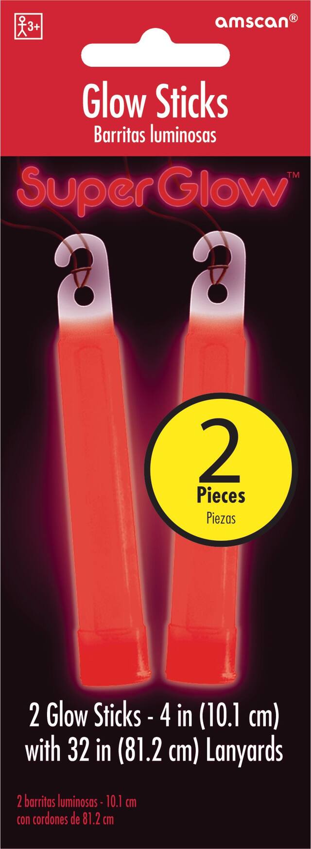 Red Glow Stick Necklaces, 2-ct Front_Flat