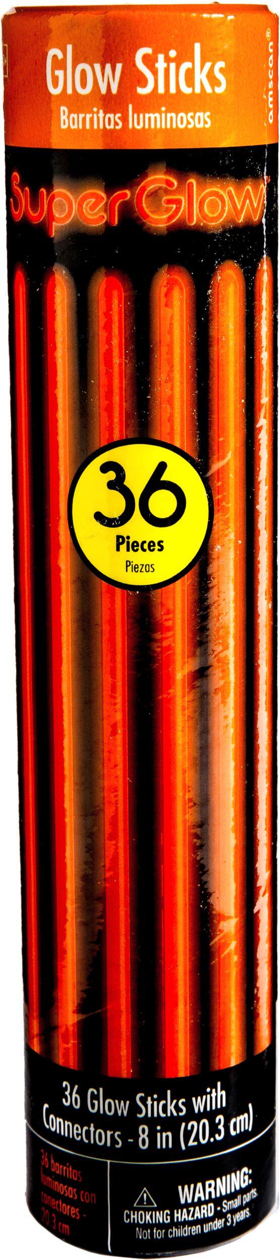 Glow-in-the-Dark Neon Bracelet Wearables, Orange, 36-pk, for Birthday/Canada Day/Summer Party Front_Flat