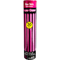 Glow-in-the-Dark Neon Bracelet Wearables, Pink, 36-pk, for Birthday/Canada Day/Summer Party Front_Flat