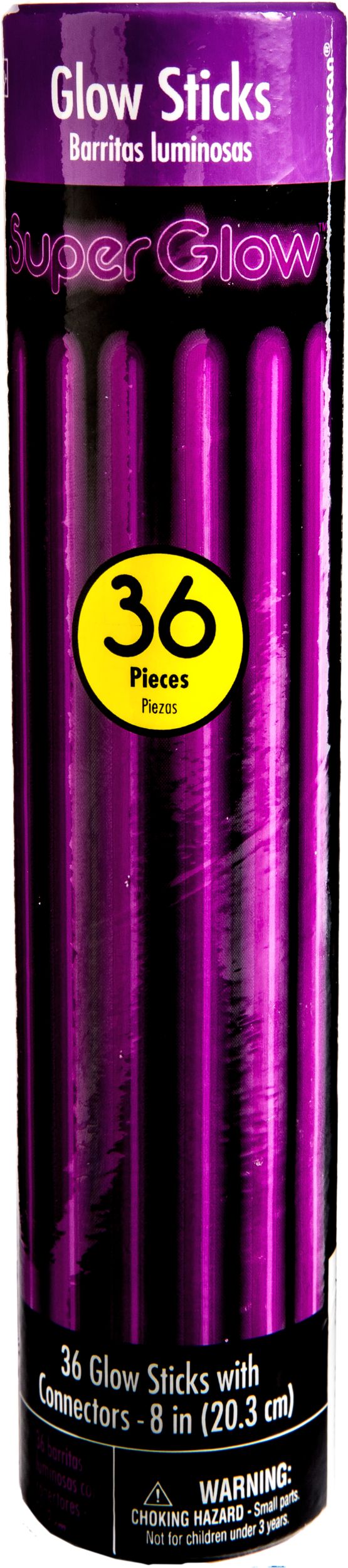 Glow-in-the-Dark Neon Bracelet Wearables, Purple, 36-pk, for Birthday/Canada Day/Summer Party Front_Flat