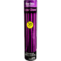 Glow-in-the-Dark Neon Bracelet Wearables, Purple, 36-pk, for Birthday/Canada Day/Summer Party Front_Flat