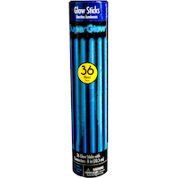 Glow-in-the-Dark Neon Bracelet Wearables, Blue, 36-pk, for Birthday/Canada Day/Summer Party Front_Flat