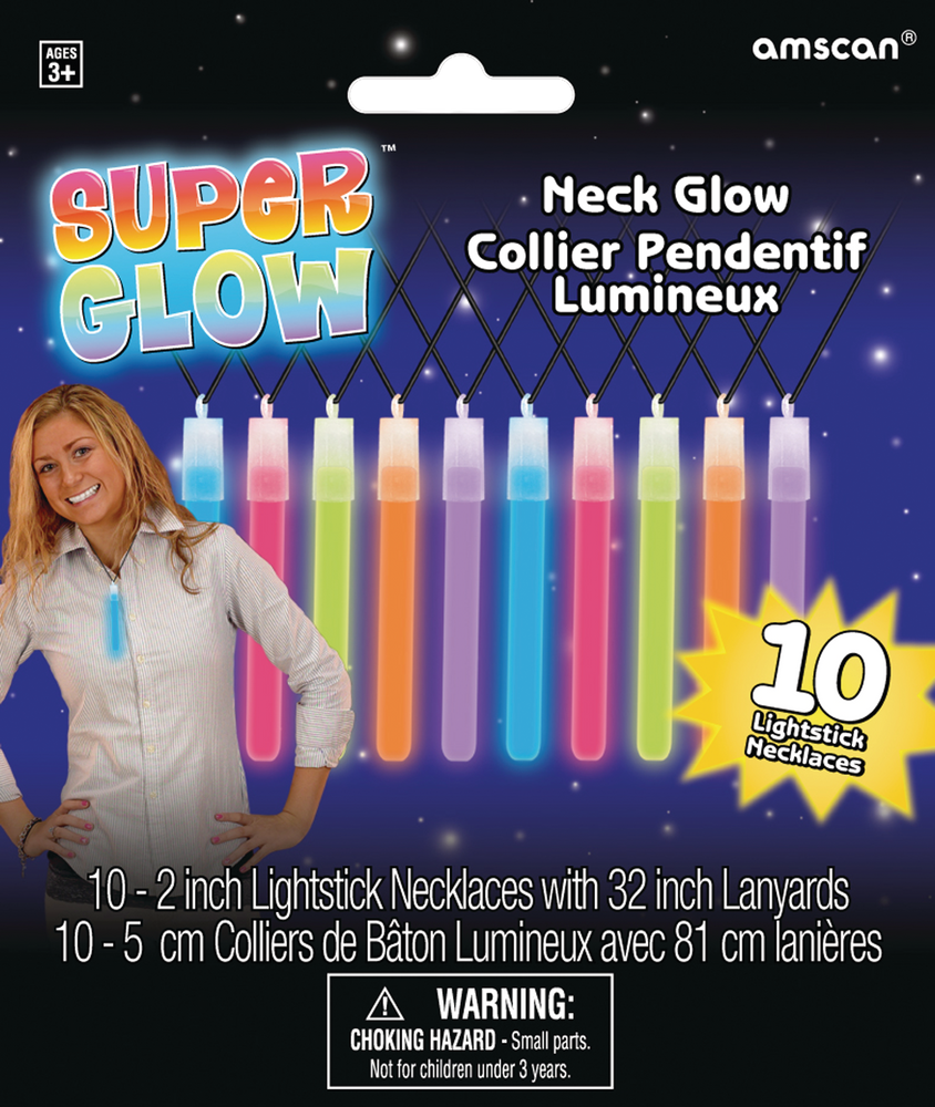 Glow Stick Necklace, 10pk Party City