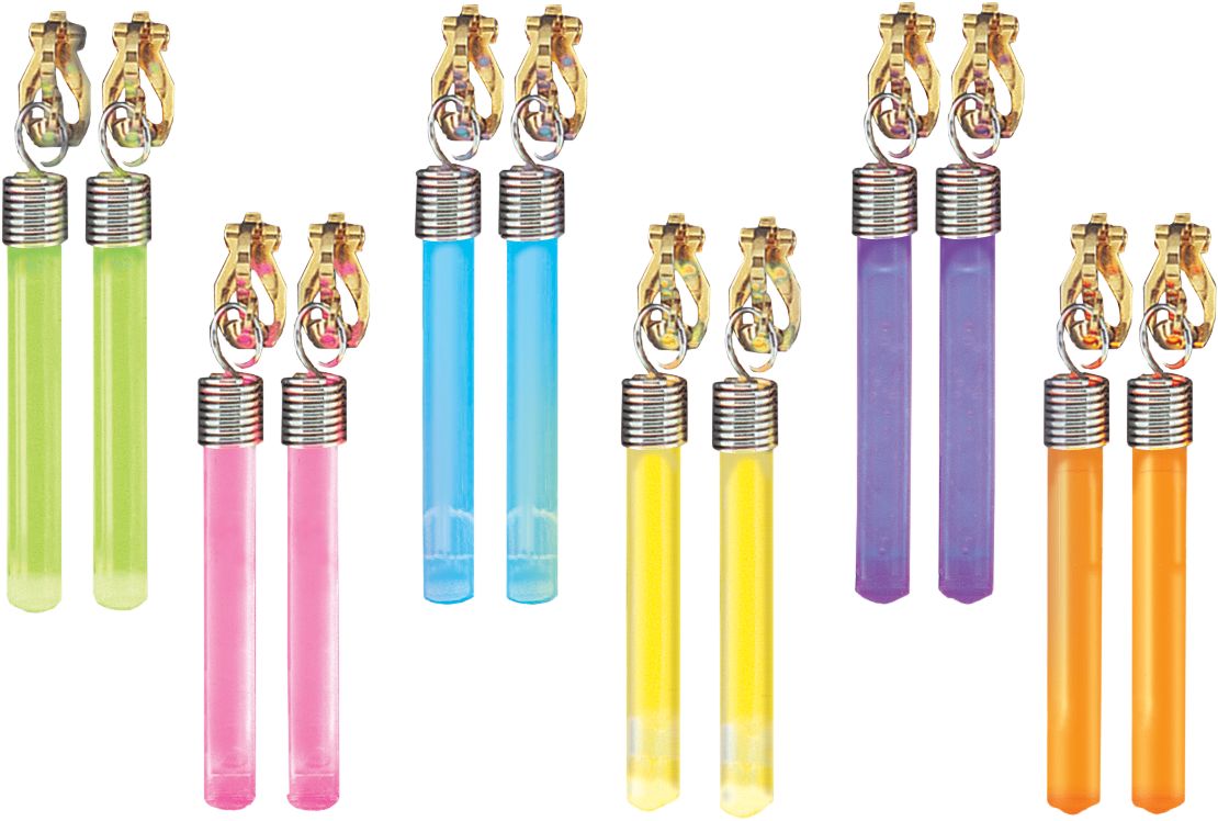 Boucles d'oreilles vert fluorescent Front_Flat