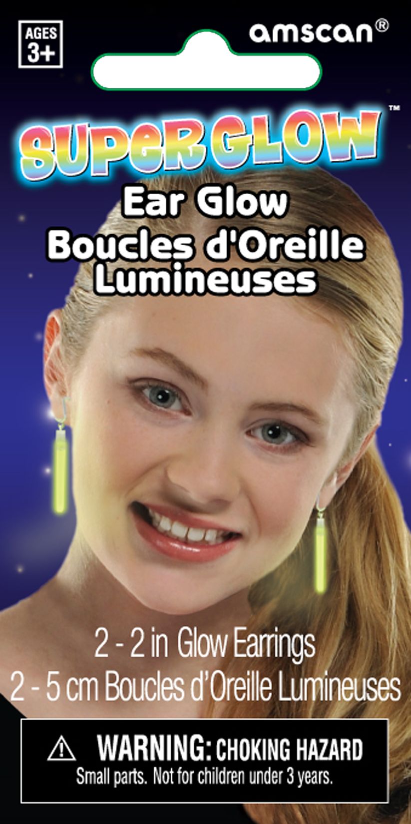 Boucles d'oreilles vert fluorescent Front_Flat