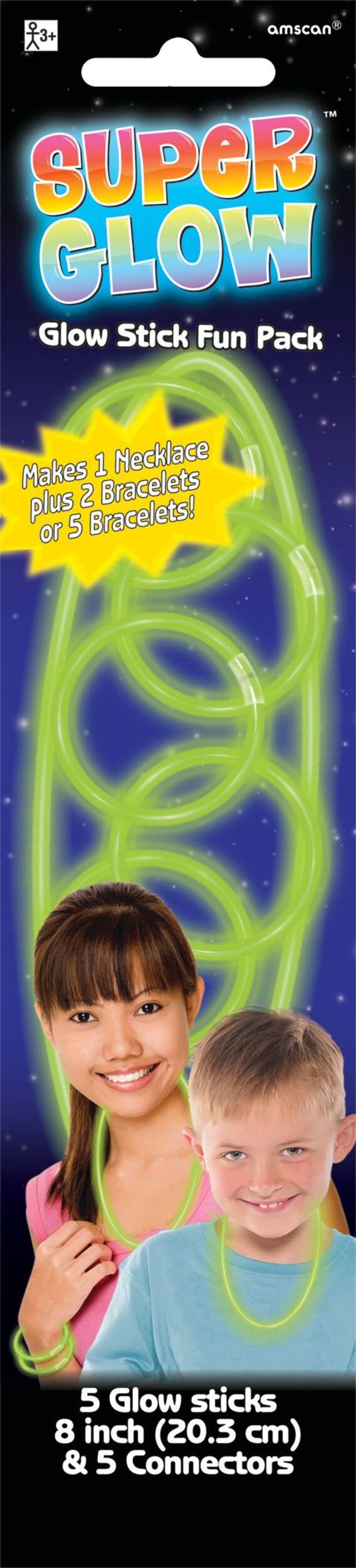 Green Glow Stick Fun Pack, 5-pk Front_Flat