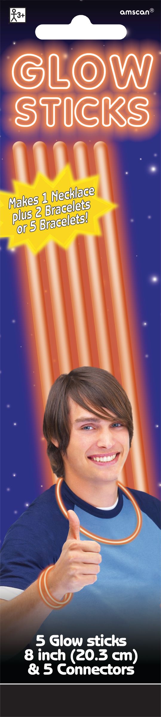 5CT 8IN ORNG GLW STI