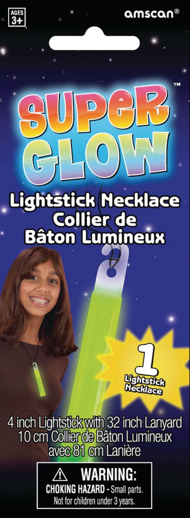 Bâton lumineux vert, 4 po Front_Flat