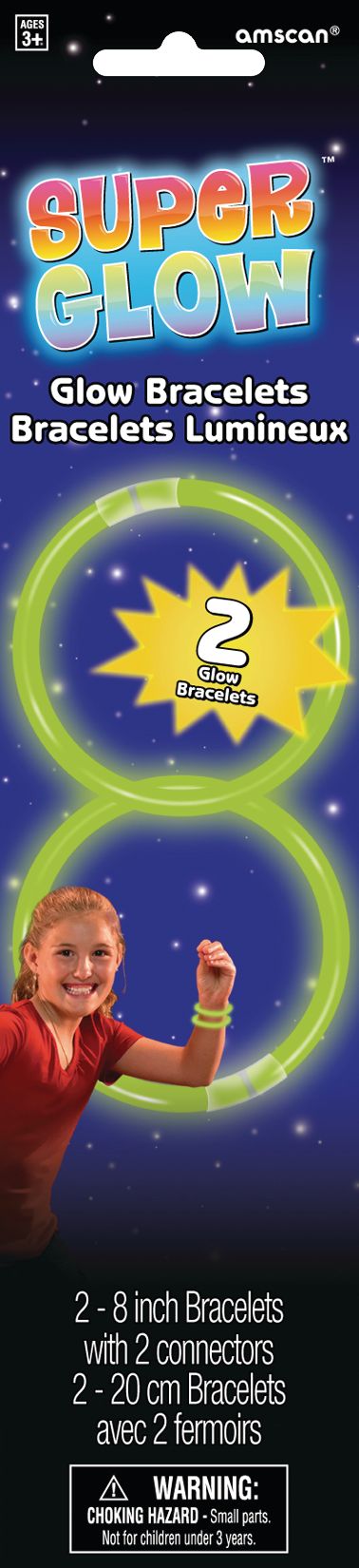 Glow Bracelet, 2-pk Front_Flat