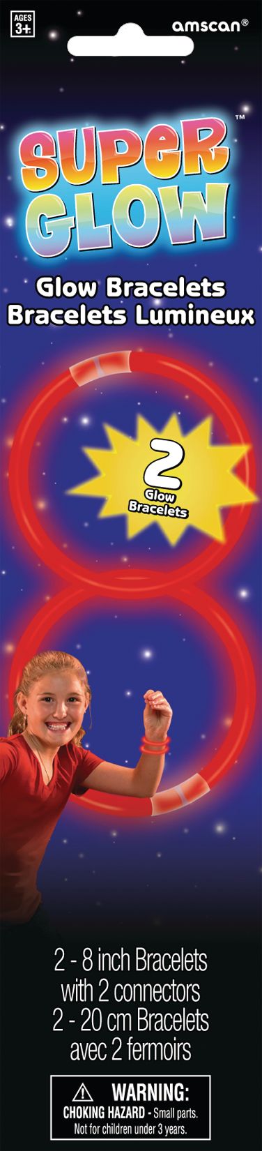 Glow Bracelet, 2-pk Front_Flat