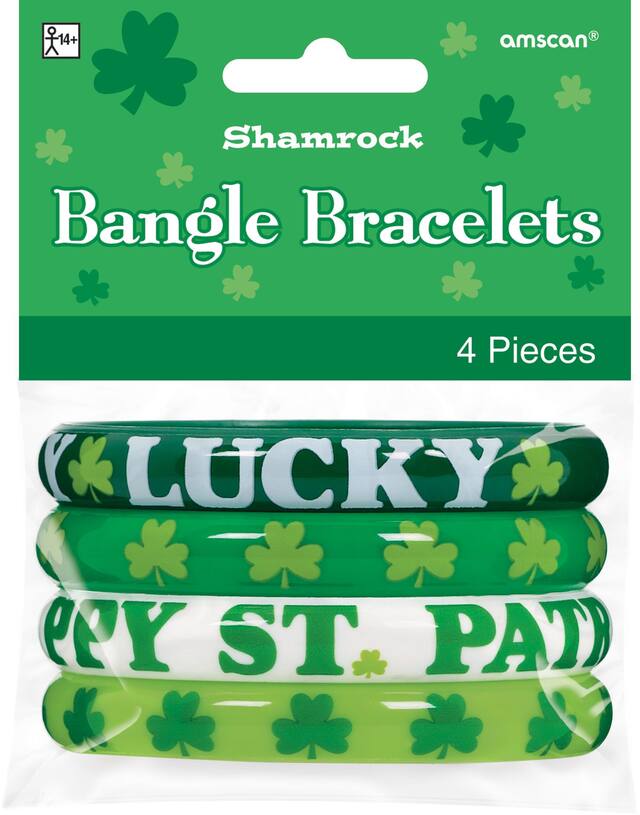 St. Patrick's Day Bangles, 4-ct Front_Flat