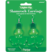 Light-Up Shamrock Earrings Front_Flat