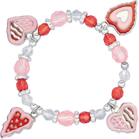 Heart Charm Bracelet Overhead_Flat