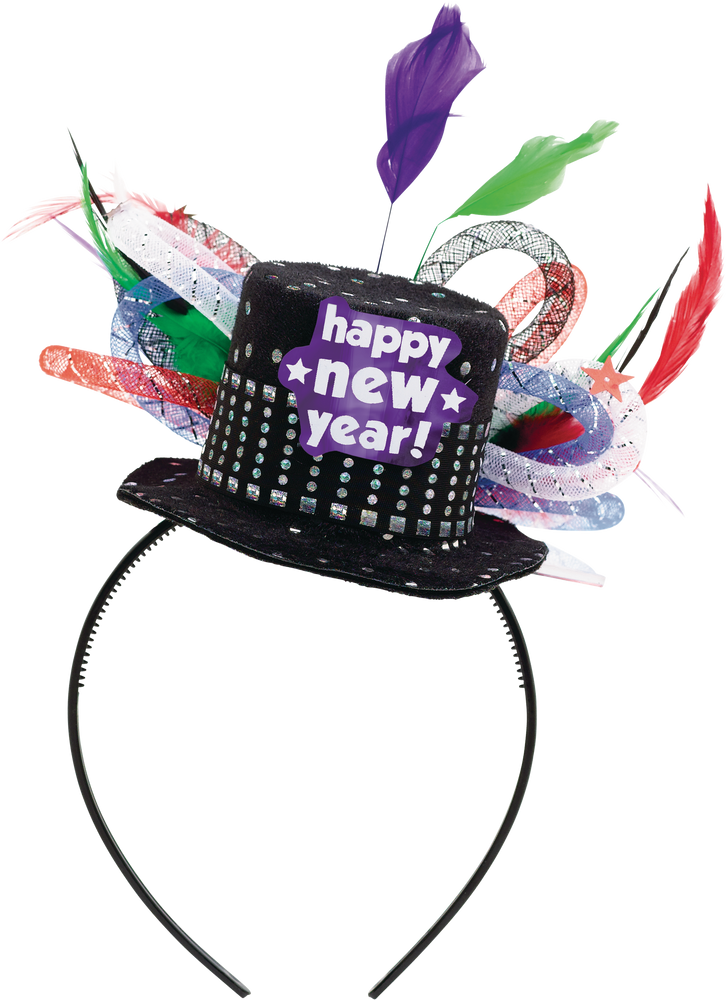 Colourful Feather Hat Headband Party City