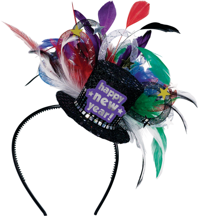 Colourful Feather Hat Headband Party City