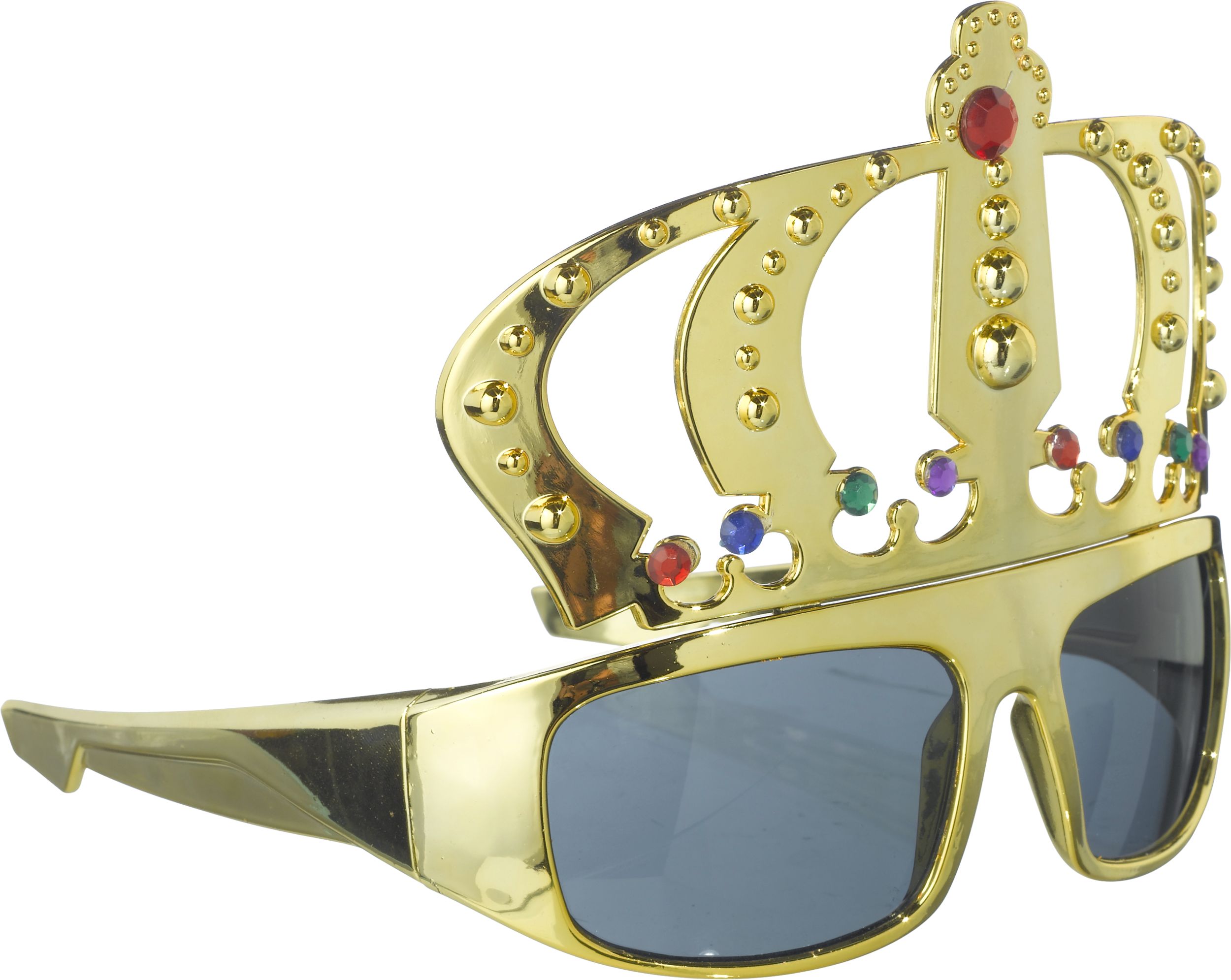Lunettes de soleil, couronne de roi dorée Front_Angled_Right