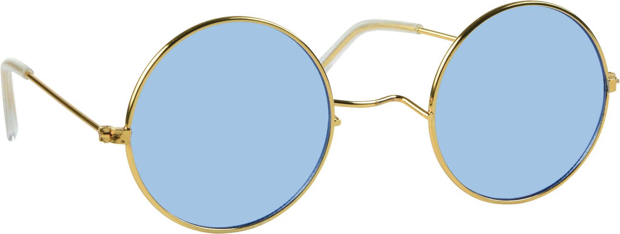 Lunettes de soleil rondes, bleu Front_Angled_Right
