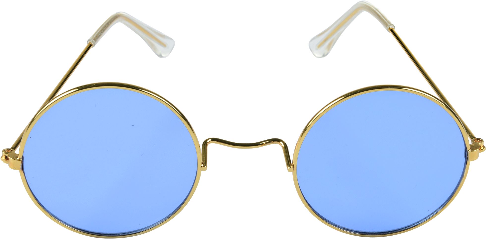 Lunettes de soleil rondes, bleu Front_Elevated