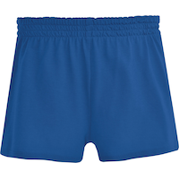 Short de sports pour dames, bleu Front_Flat