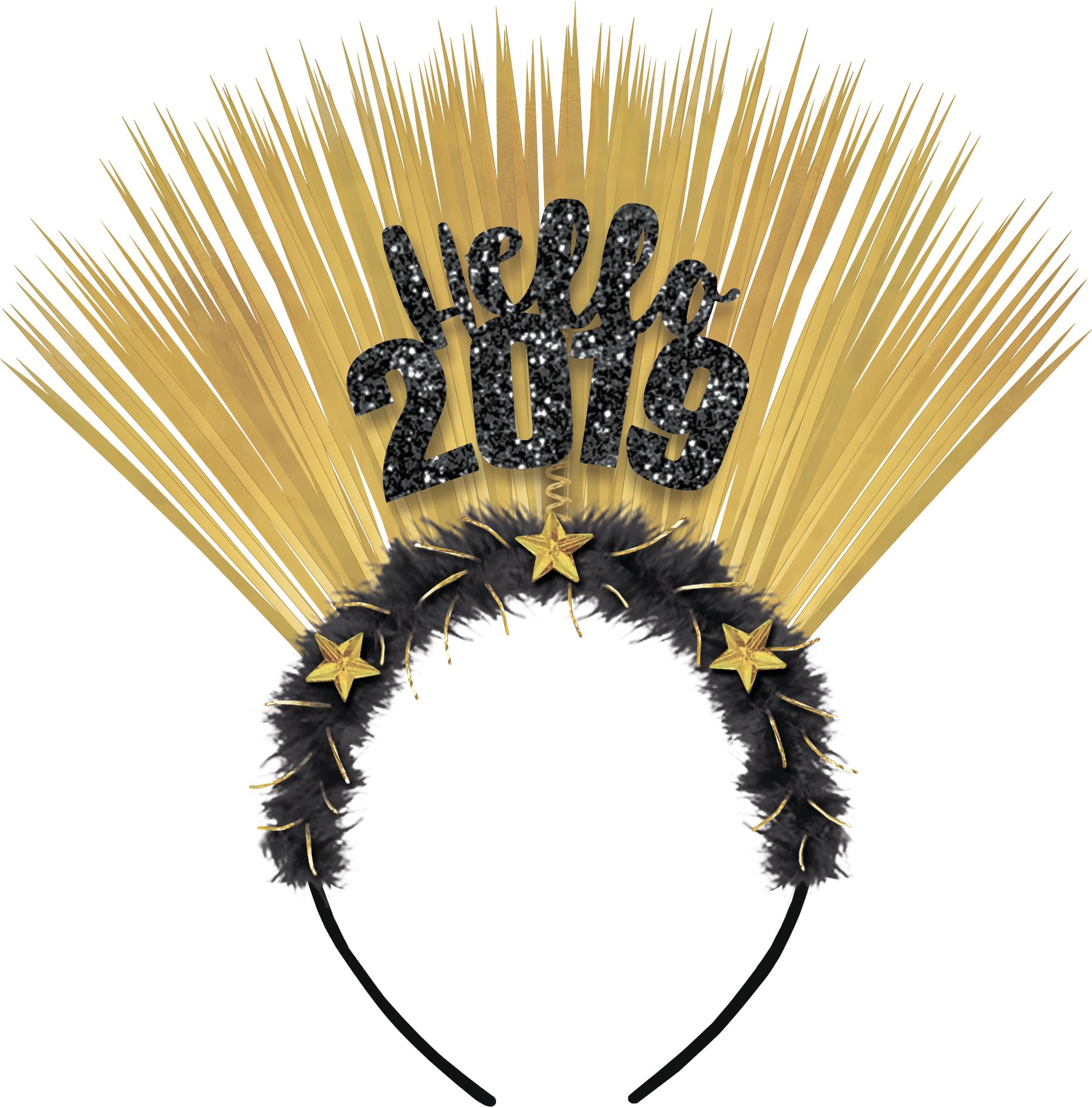 Black & Gold Hello 2020 Head Bopper Front_Flat