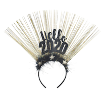 Black & Gold Hello 2020 Head Bopper Front_Flat