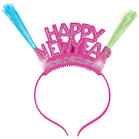 Bandeau lumineux Happy New Year, fluo Front_Flat