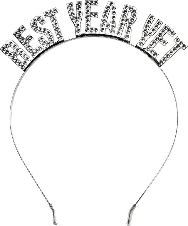 Serre-tête Best Year Yet, argenté Front_Flat