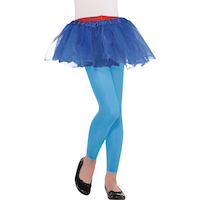 Kids' Footless Tights, Assorted Colours, One Size, Wearable Costume Accessory for Halloween Front_Angled_Right