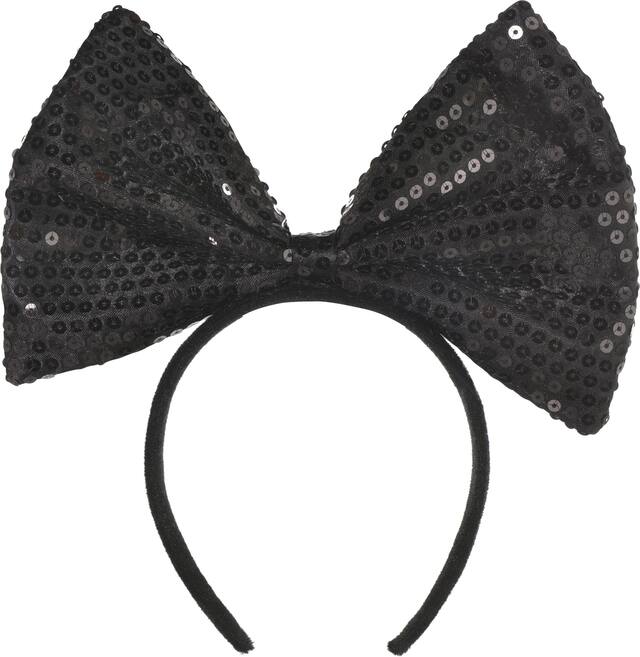 BLK HEADBAND BIG BOW
