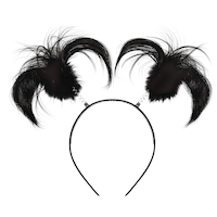 Serre-tête à antennes avec queues de cheval Front_Flat