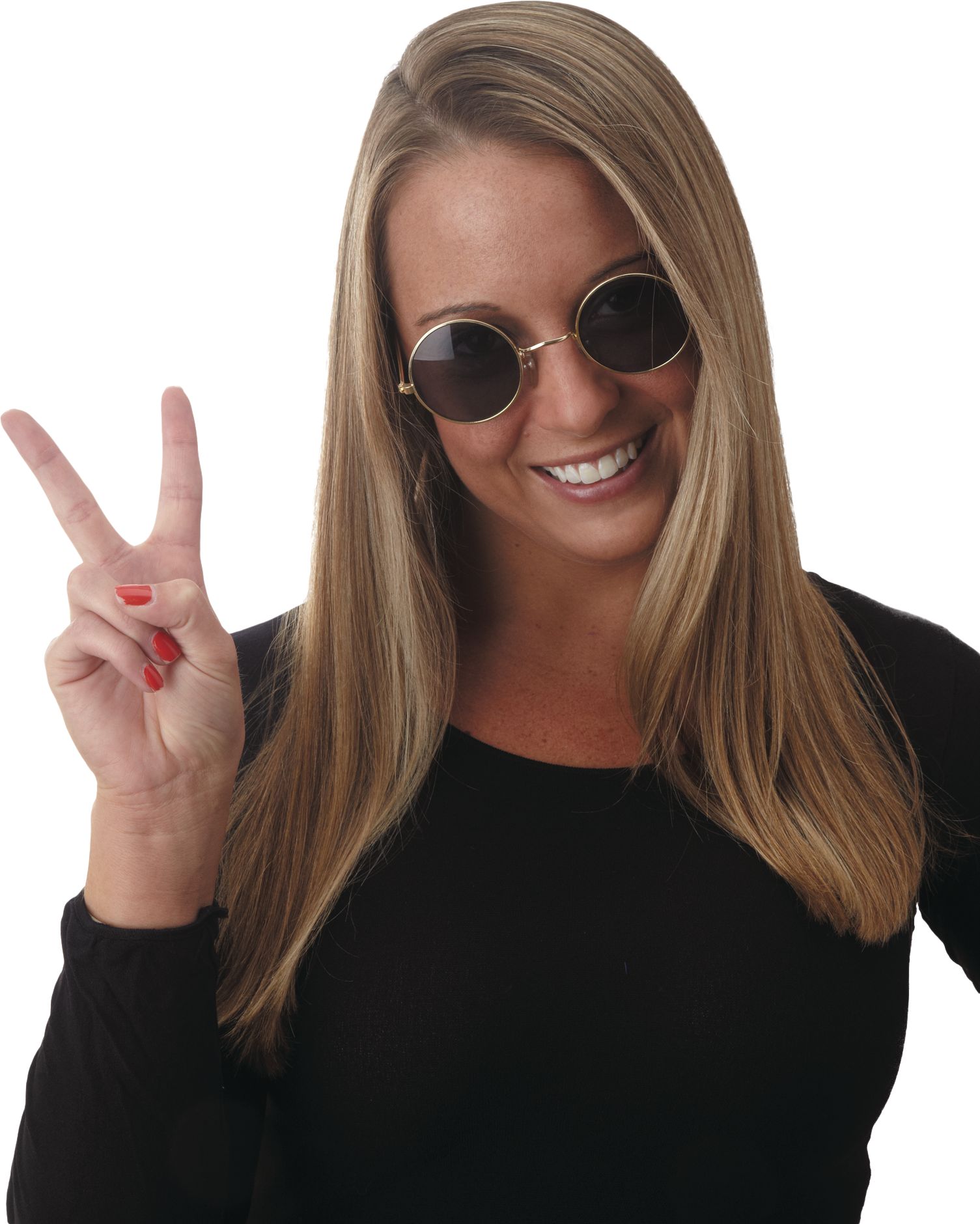 John Wearable Sunglasses, Black/Gold, One Size, for Birthday Party/Halloween Front_Angled_Right