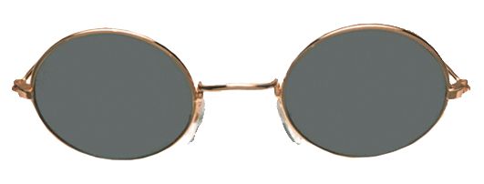 John Wearable Sunglasses, Black/Gold, One Size, for Birthday Party/Halloween Front_Flat