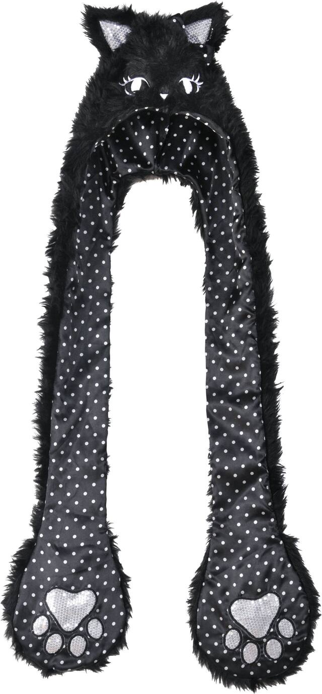 Black Cat Snood Front_Flat