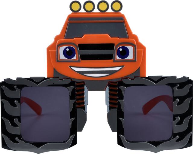 Kids Nickelodeon Blaze and the Monster Machines Wearable Sunglasses, Orange/Black, One Size, for Birthday Party/Halloween Front_Flat