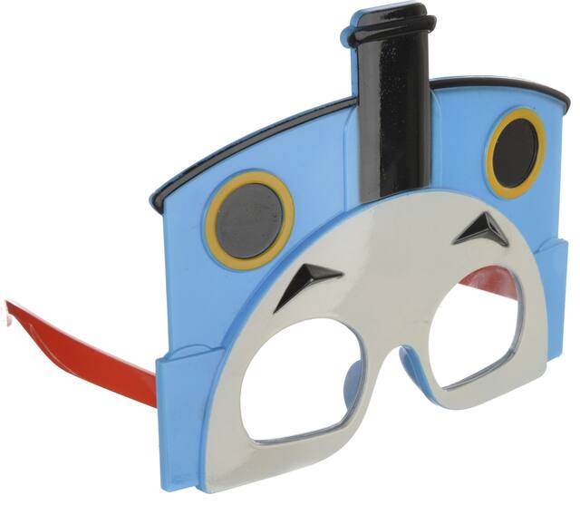 Kids Thomas & Friends Wearable Sunglasses, Blue/Grey, One Size, for Birthday Party/Halloween Front_Angled_Right