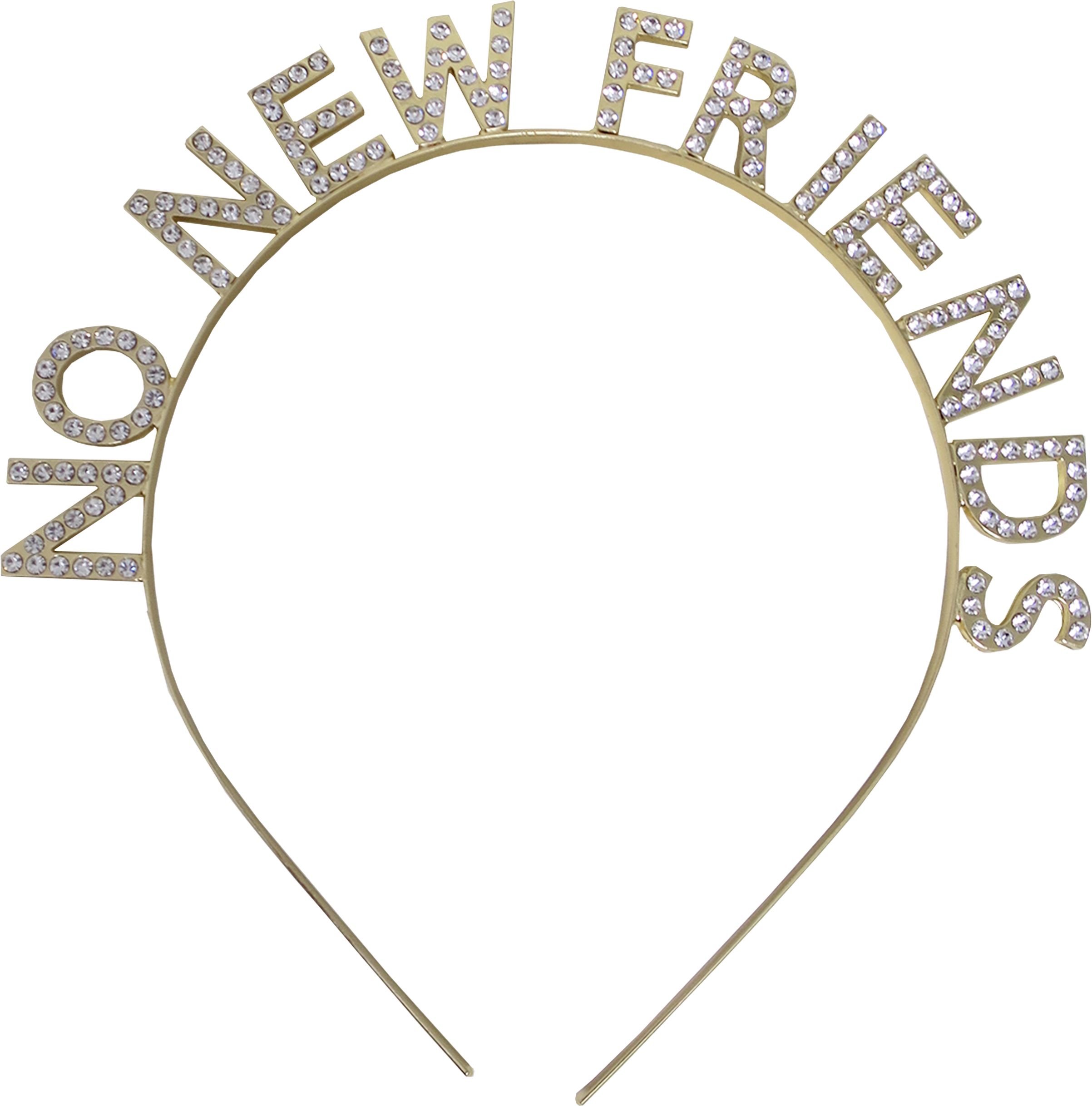 No New Friends Headband Front_Flat