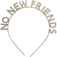 No New Friends Headband Front_Flat