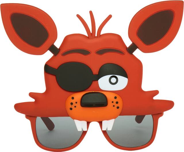 Kids Five Nights at Freddy's Foxy Wearable Sunglasses, Red, One Size, for Birthday Party/Halloween Front_Flat