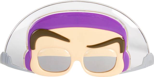 Disney Pixar Toy Story Buzz Lightyear Wearable Sunglasses, Purple/Brown, One Size, for Birthday Party/Halloween Front_Flat