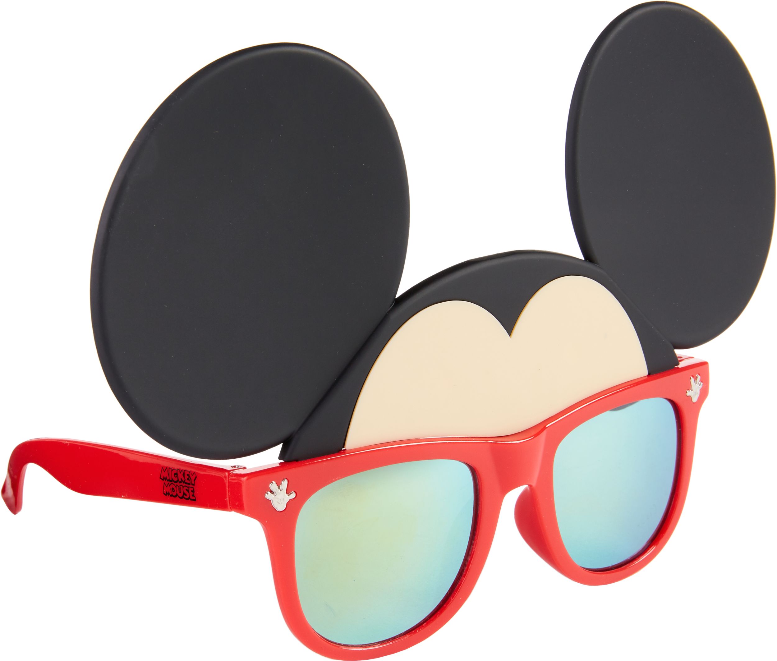 Kids Disney Mickey Mouse Wearable Sunglasses, Red/Black, One Size, for Birthday Party/Halloween Front_Angled_Right