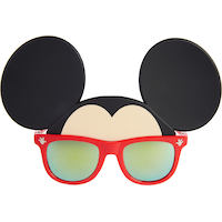 Kids Disney Mickey Mouse Wearable Sunglasses, Red/Black, One Size, for Birthday Party/Halloween Front_Flat