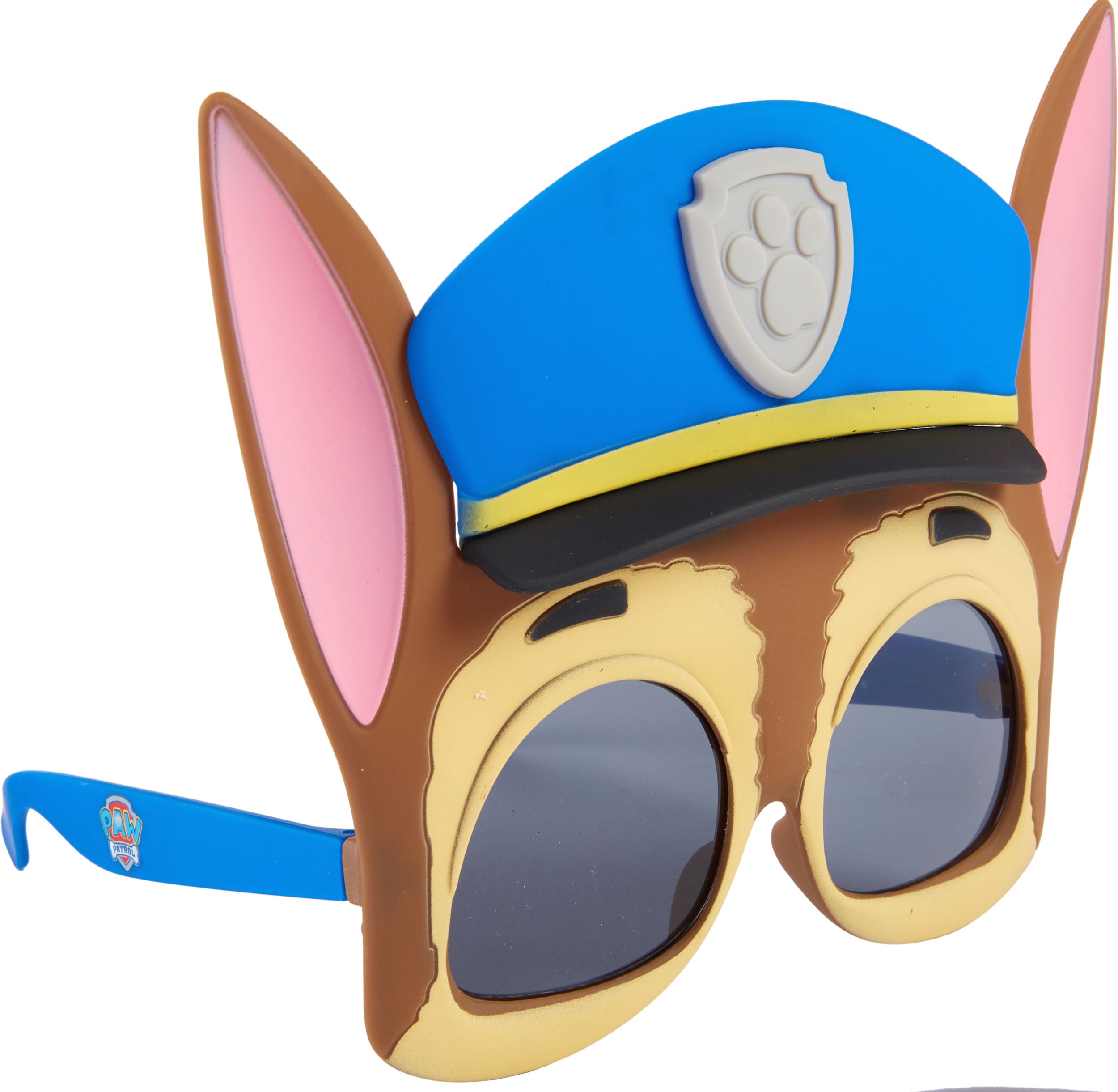 Kids Nickelodeon PAW Patrol Chase Wearable Sunglasses, Blue/Brown, One Size, for Birthday Party/Halloween, PAW Patrol Chase Sunglasses Front_Angled_Right