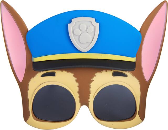Kids Nickelodeon PAW Patrol Chase Wearable Sunglasses, Blue/Brown, One Size, for Birthday Party/Halloween, PAW Patrol Chase Sunglasses Front_Flat