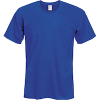 Chemise ras du cou à manches courtes bleu royal Front_Flat