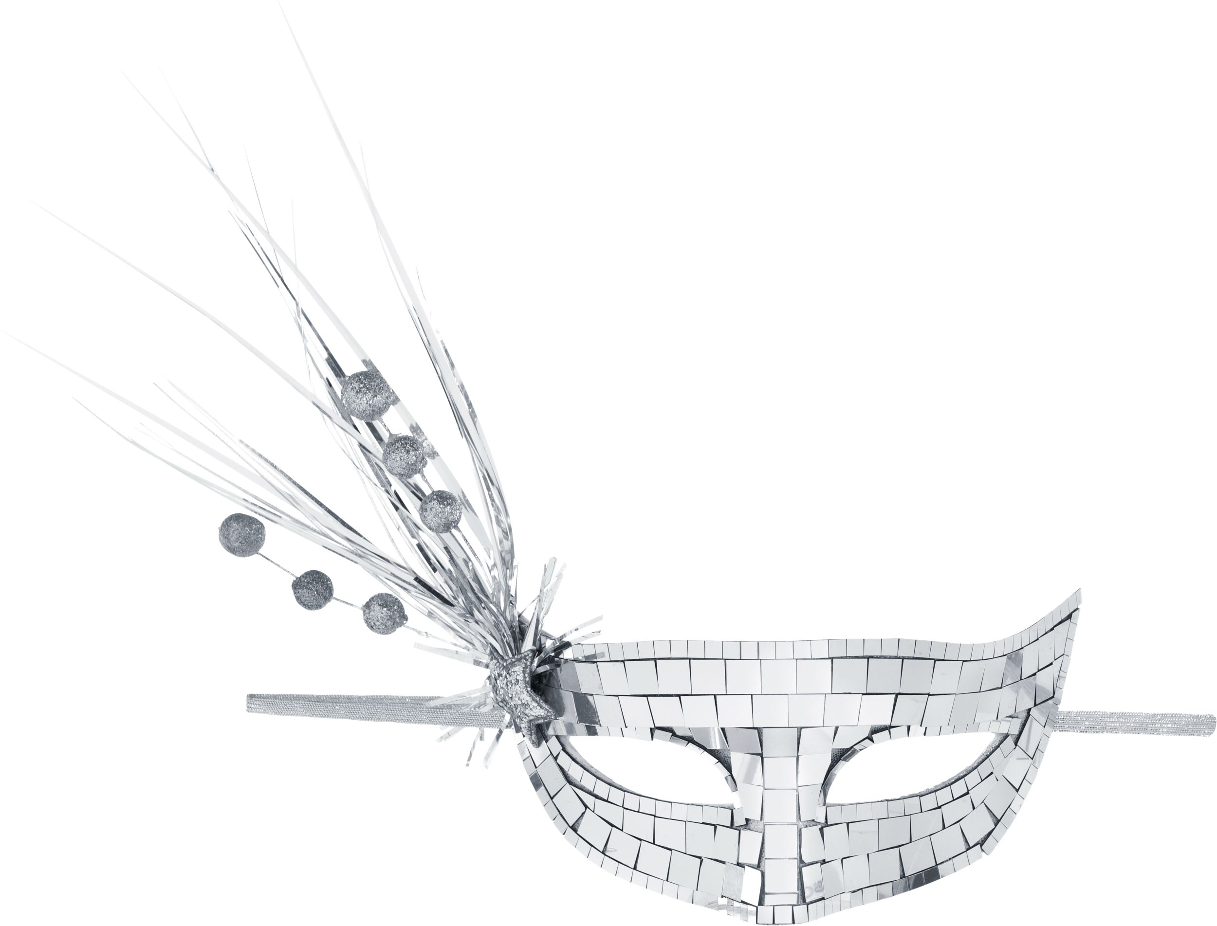 Disco Ball Masquerade Mask Front_Flat