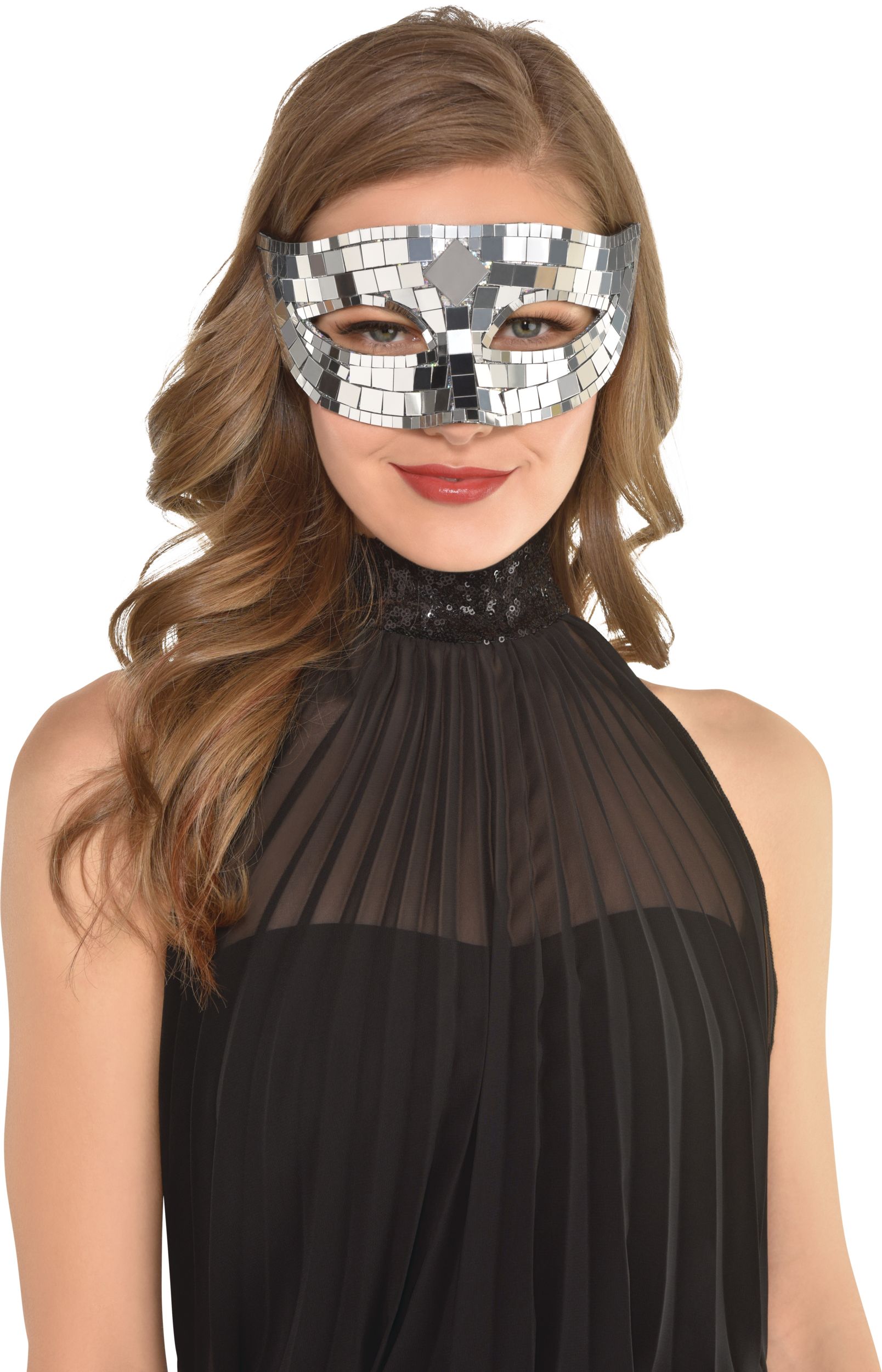 Disco Ball Masquerade Mask Front_Flat