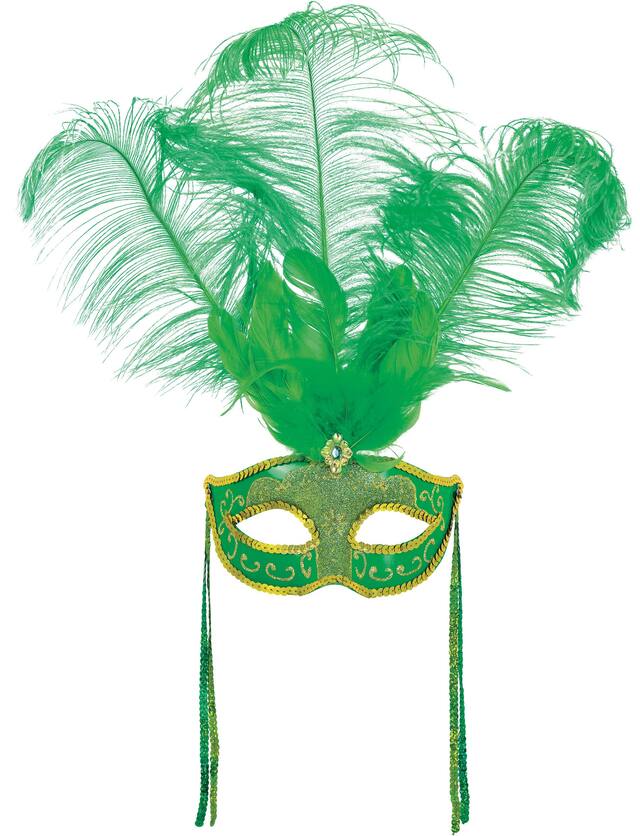 St Patrick's Day Masquerade Mask Front_Flat