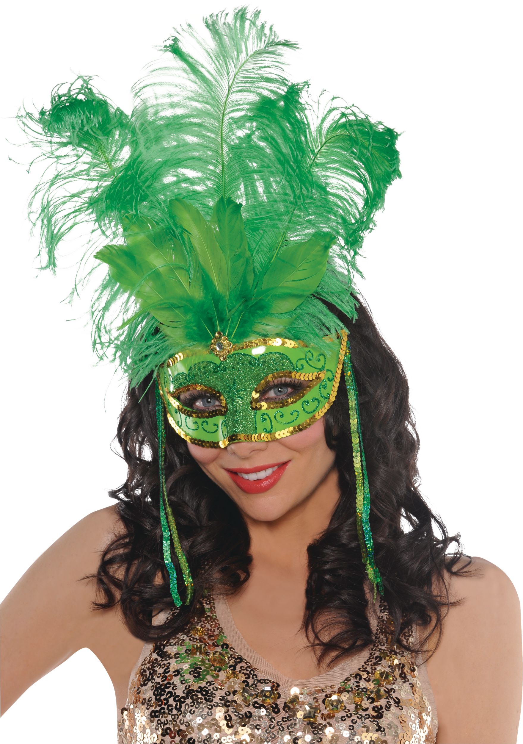 St Patrick's Day Masquerade Mask Front_Flat