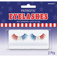 Self-Adhesive Patriotic Tinsel False Eyelashes Front_Flat