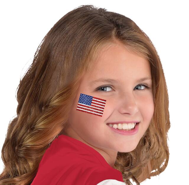 Bijou corporel, drapeau américain Front_Flat